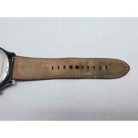 Fossil BQ2360 Fenmore Flynn Neutra Chronograph Black Leather Watch New Battery - Picture 11 of 12